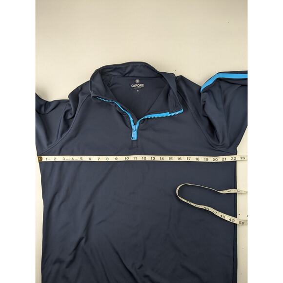 G/Fore Men's Track Jacket Golf Performance Pullover - Blue 1/4 Zip - Medium - Picture 4 of 7